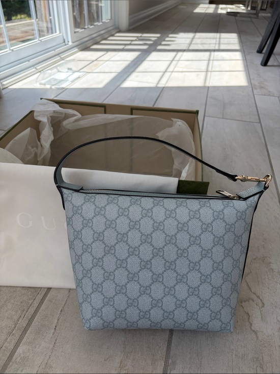 Gucci Handbags - NEW Gucci Light Blue GG Supreme Mini Ophidia Shoulder Bag